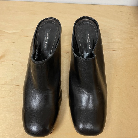 Leather Block-heel Mules - Picture 2 of 6